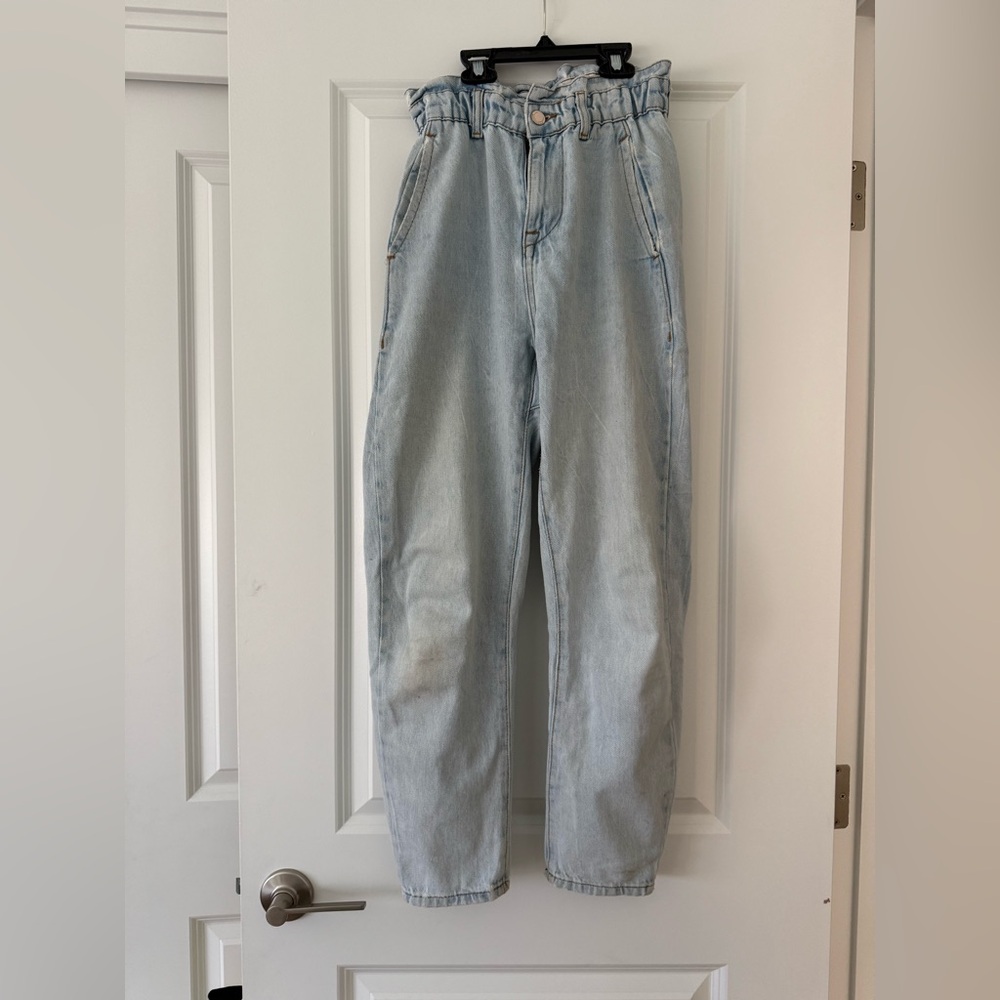 Zara High-waisted Paperbag Baggy Jeans